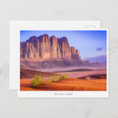 ジョーダンのワディラム砂漠ホリディポストカード シーズンポストカード (正面/裏面)