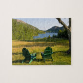 ジョーダンの芝生の上のアディロンドラックの椅子 ジグソーパズル (横)