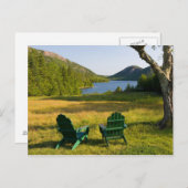ジョーダンの芝生の上のアディロンドラックの椅子 ポストカード (正面/裏面)