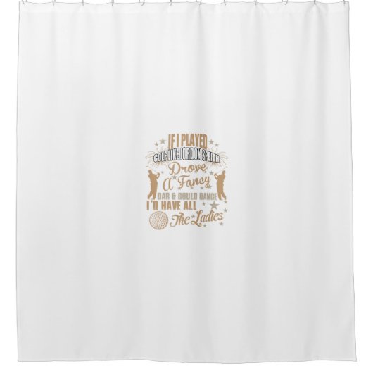 ジョーダンもし遊スのようなゴルフで車を運転したファンシー シャワーカーテン (正面)