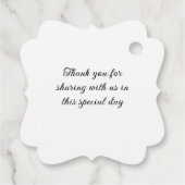 ジョーダンアーモンド ファブタグ、ギリシャ伝統 ギフトタグ フェイバータグ (裏面)