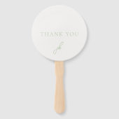 ジョーダンソフトセージのスクリプトモノグラムエレガントな結婚式 ハンドファン (正面)