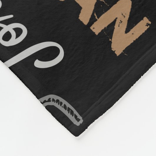 ジョーダンパーソナライズされたの名前は黒い黄色の灰色の茶色 フリースブランケット (角)