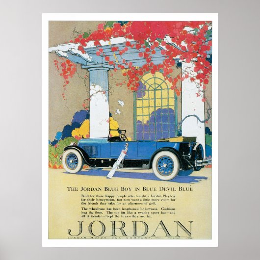 ジョーダンブルーボーイ自動車ヴィンテージアートプリントポスター ポスター (正面)