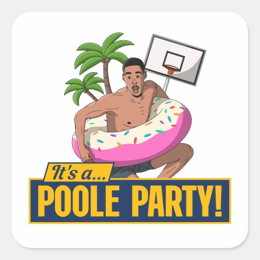 ジョーダンプール – ゴールデン州バスケットボール スクエアシール (正面)