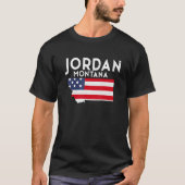 ジョーダンモンタナUSA州アメリカトラベルモンタナン Tシャツ (正面)