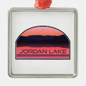 ジョーダンレイクノースカロライナ赤い日の出 メタルオーナメント (正面)