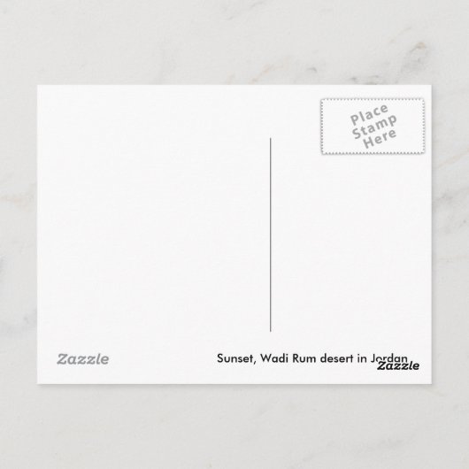 ジョーダンワディラムデザートポストカード ポストカード (裏面)