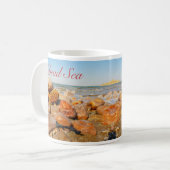 ジョーダン・マグカップの死んだ海岸の塩辛い岩 コーヒーマグカップ (正面左)