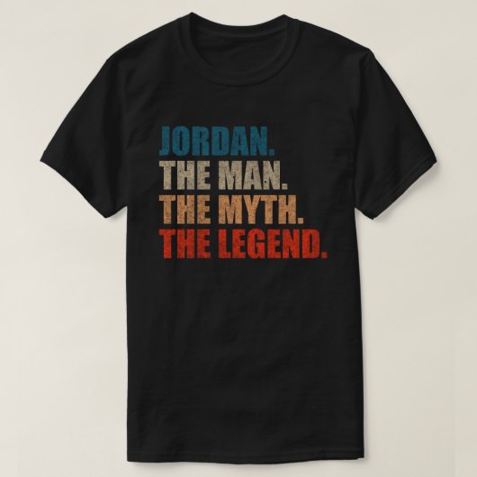 ジョーダン 伝説の男 神話の英雄 Tシャツ (デザイン正面)