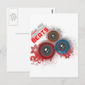 ジョードロップビート- Music DJ Graffiti Urban ポストカード (正面/裏面)