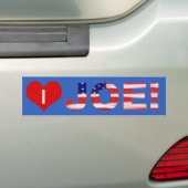 ジョーハートだ!フラグ付き青 バンパーステッカー (車上)