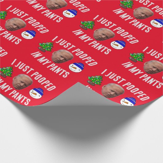 ジョーバイデン氏おもしろいクリスマスの包み紙 ラッピングペーパー (角)