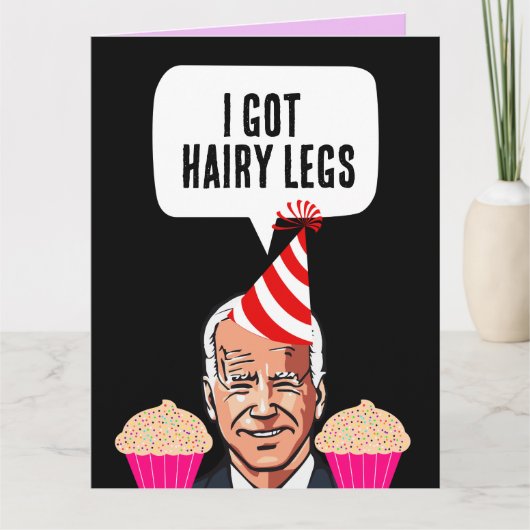 ジョーバイデン氏おもしろい誕生日カード サンキューカード (正面)