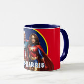 ジョーバイデン氏とカマラハリスをスーパーヘロスとして マグカップ (正面右)