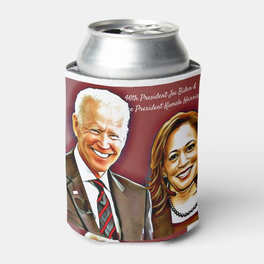 ジョーバイデン氏とカマラハリス第46代大統領_ 缶クーラー (缶正面)