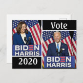 ジョーバイデン氏とカマラハリス2020キープサケ ポストカード (正面/裏面)