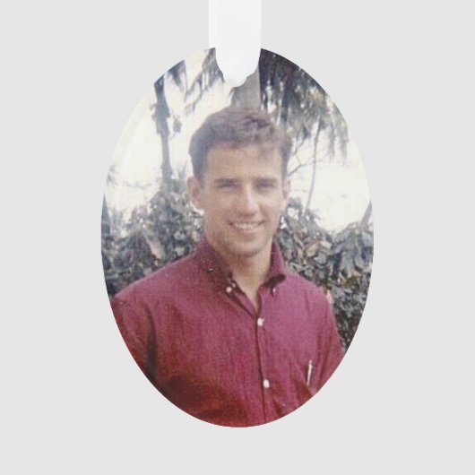 ジョーバイデン氏の若い熱いスタイル オーナメント (正面)