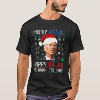 ジョーバイデン氏はメリー7月おもしろいCの4日を混乱 Tシャツ