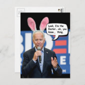 ジョーバイデン氏イースターバニー ポストカード (正面/裏面)