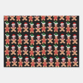 ジョーバイデン氏カマラハリスカスタム顔ジンジャーパン ラッピングペーパーシート (正面)