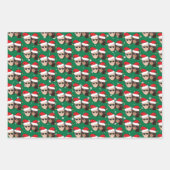 ジョーバイデン氏カマラハリスクリスマスクラフトトリオギフト ラッピングペーパーシート (正面3)