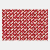 ジョーバイデン氏カマラハリスクリスマスクラフトトリオギフト ラッピングペーパーシート (正面)