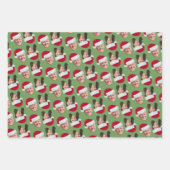 ジョーバイデン氏カマラハリスサンタハットクリスマスおもしろい ラッピングペーパーシート (正面3)