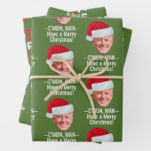 ジョーバイデン氏カマラハリスサンタハットメリークリスマス ラッピングペーパーシート (インサイチュ)