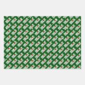 ジョーバイデン氏カマラハリスブルークリスマストリオギフト ラッピングペーパーシート (正面)