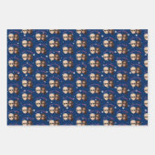 ジョーバイデン氏カマラハリスブルーPOTUSトリオセットギフト ラッピングペーパーシート (正面3)