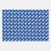 ジョーバイデン氏カマラハリスブルーPOTUSトリオセットギフト ラッピングペーパーシート (正面)