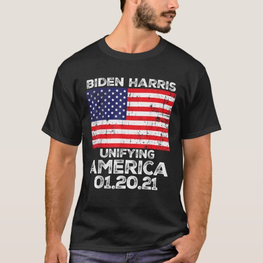 ジョーバイデン氏カマラハリス就任式2021統一 Tシャツ (正面)