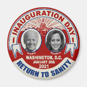 ジョーバイデン氏カマラハリス就任記念日 マグネット (正面)