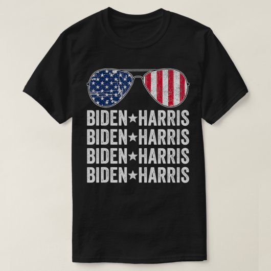 ジョーバイデン氏カマラハリス2020選挙アヴィエーターソン Tシャツ (デザイン正面)
