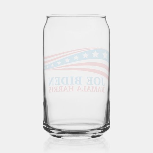 ジョーバイデン氏カマラハリス2024選挙ウェーブ ガラス缶 (裏面)