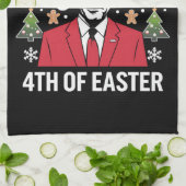 ジョーバイデン氏クリスマスサンタハッメリート4thのイースター キッチンタオル (折り畳み)