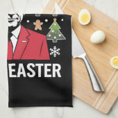 ジョーバイデン氏クリスマスサンタハッメリート4thのイースター キッチンタオル (四つ折り)