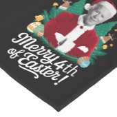 ジョーバイデン氏クリスマスメリーサンタ4thのイースタークリスマス ショートテーブルランナー (コーナー)