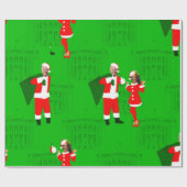 ジョーバイデン氏サンタカマラハリスクリスマス ラッピングペーパー (フラット)