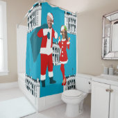 ジョーバイデン氏サンタカマラハリスブルーホワイトハウス シャワーカーテン (インサイチュ)