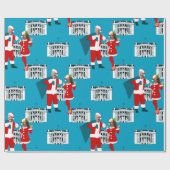 ジョーバイデン氏サンタカマラハリスブルーホワイトハウス ラッピングペーパー (フラット)