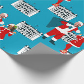 ジョーバイデン氏サンタカマラハリスブルーホワイトハウス ラッピングペーパー (角)