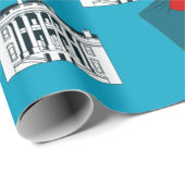 ジョーバイデン氏サンタカマラハリスブルーホワイトハウス ラッピングペーパー (ロールコーナー)