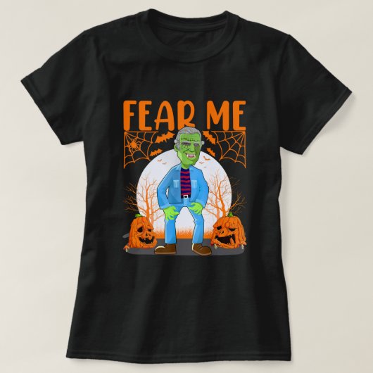 ジョーバイデン氏ゾンビ私を恐れて面白いハロウィーンアンチジョー Tシャツ (デザイン正面)