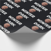 ジョーバイデン氏ダークウィンタークリスマスラッピング紙 ラッピングペーパー (角)