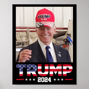 ジョーバイデン氏トランプ帽をかぶった ポスター