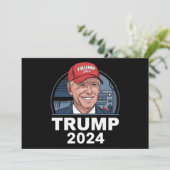 ジョーバイデン氏トランプ帽をかぶった 招待状 (スタンド正面)