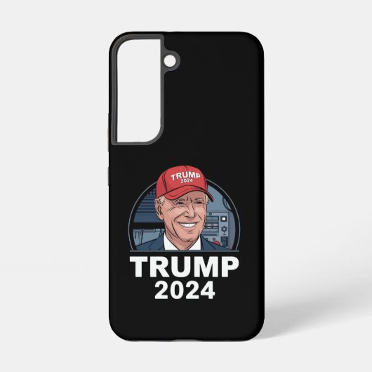 ジョーバイデン氏トランプ帽をかぶった SAMSUNG GALAXYケース (裏面)