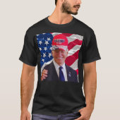 ジョーバイデン氏トランプ帽をかぶった Tシャツ (正面)